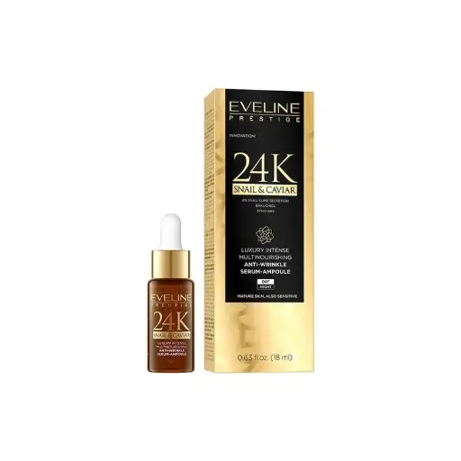 [5903416000280] EVELINE 24k Snail & Caviar Αντιρυτιδικός Ορός Ημέρας & Νύχτας 18ml